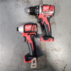 HOUSTON LOCATION - AS-IS Milwaukee M18 18V Cordless Brushed 2 Tool Drill/Driver and Impact Driver Kit