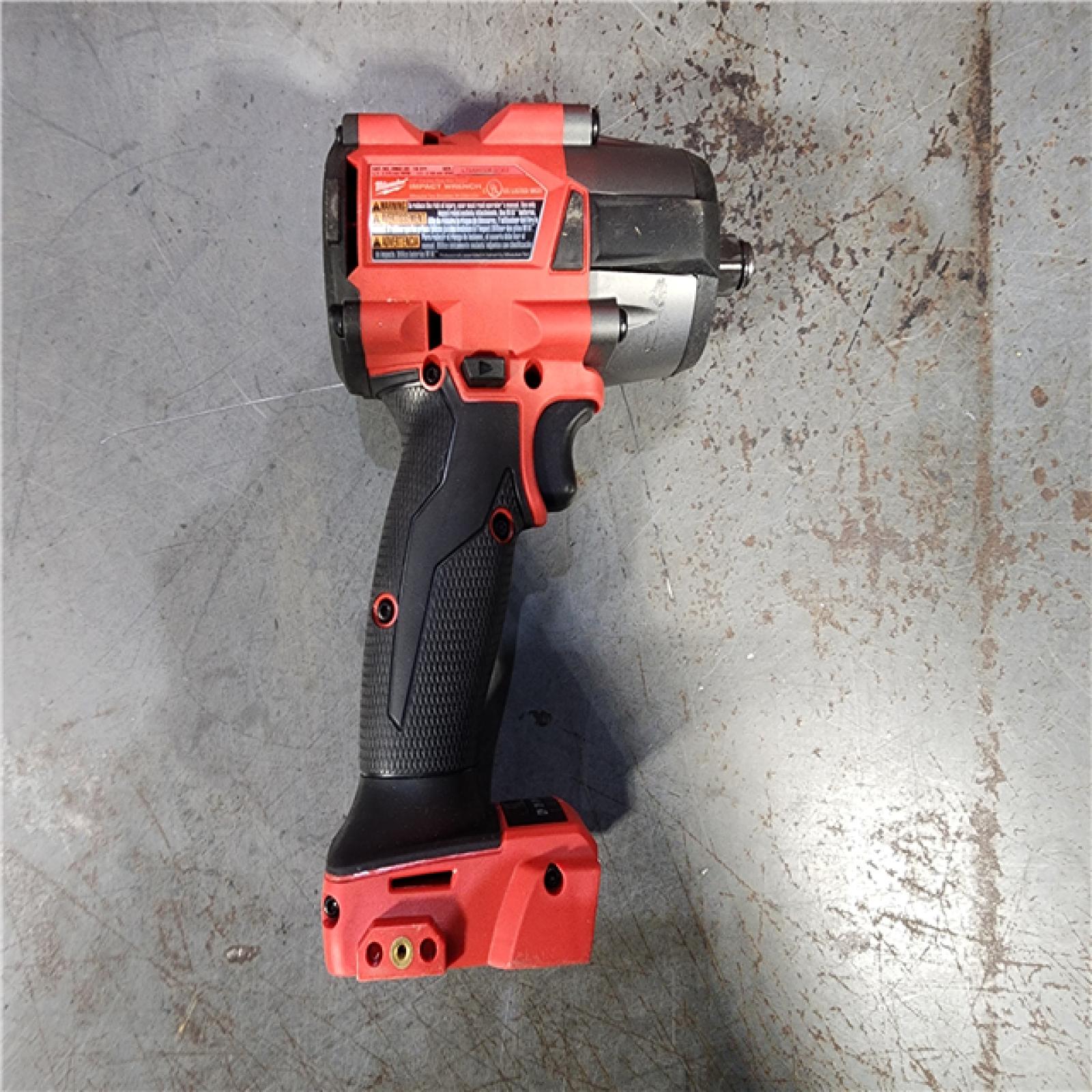 HOUSTON LOCATION - AS-IS Milwaukee M18 18V Fuel 1/2  Mid-Torque Impact Wrench Cordless Lithium-Ion Brushless with Friction Ring 2962-20 (TOOL ONLY)