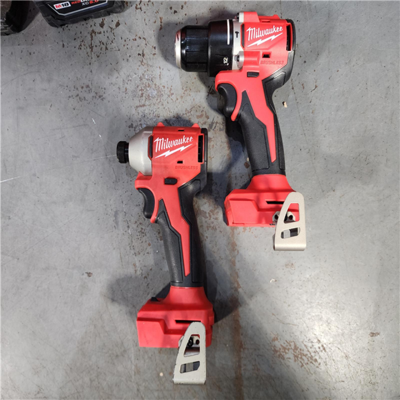 HOUSTON LOCATION - AS-IS Milwaukee M18 Compact Brushless 2-Tool Combo Kit