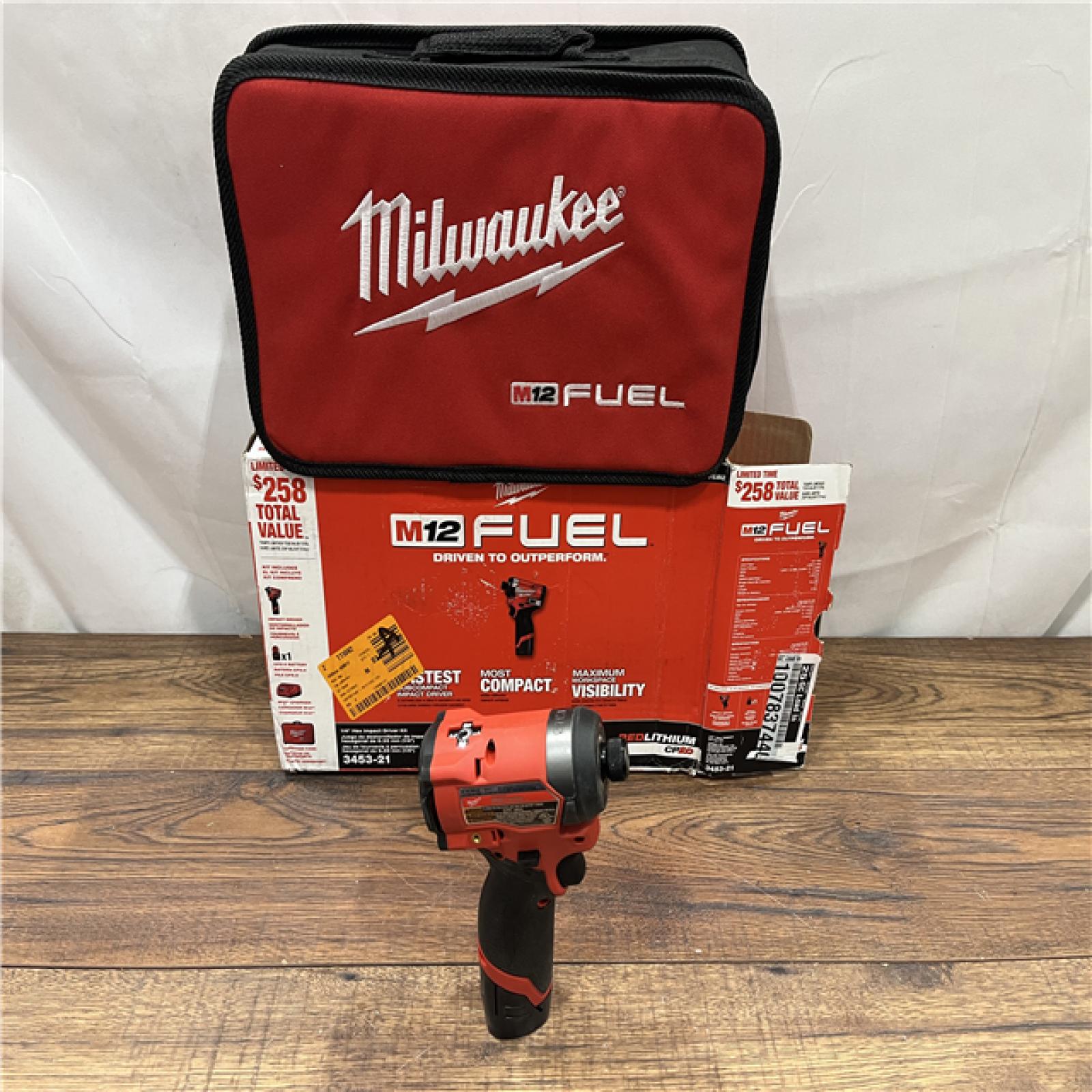 AS IS Milwaukee M12 FUEL 12-Volt Lithium-Ion Brushless Cordless 1/4 in. Hex Impact Driver Compact Kit