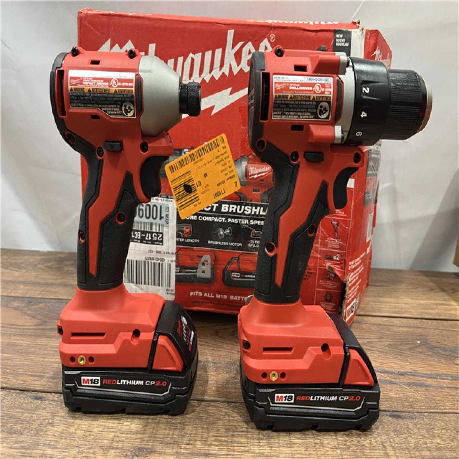 AS-IS Milwaukee M18 Compact Brushless 2-Tool Combo Kit