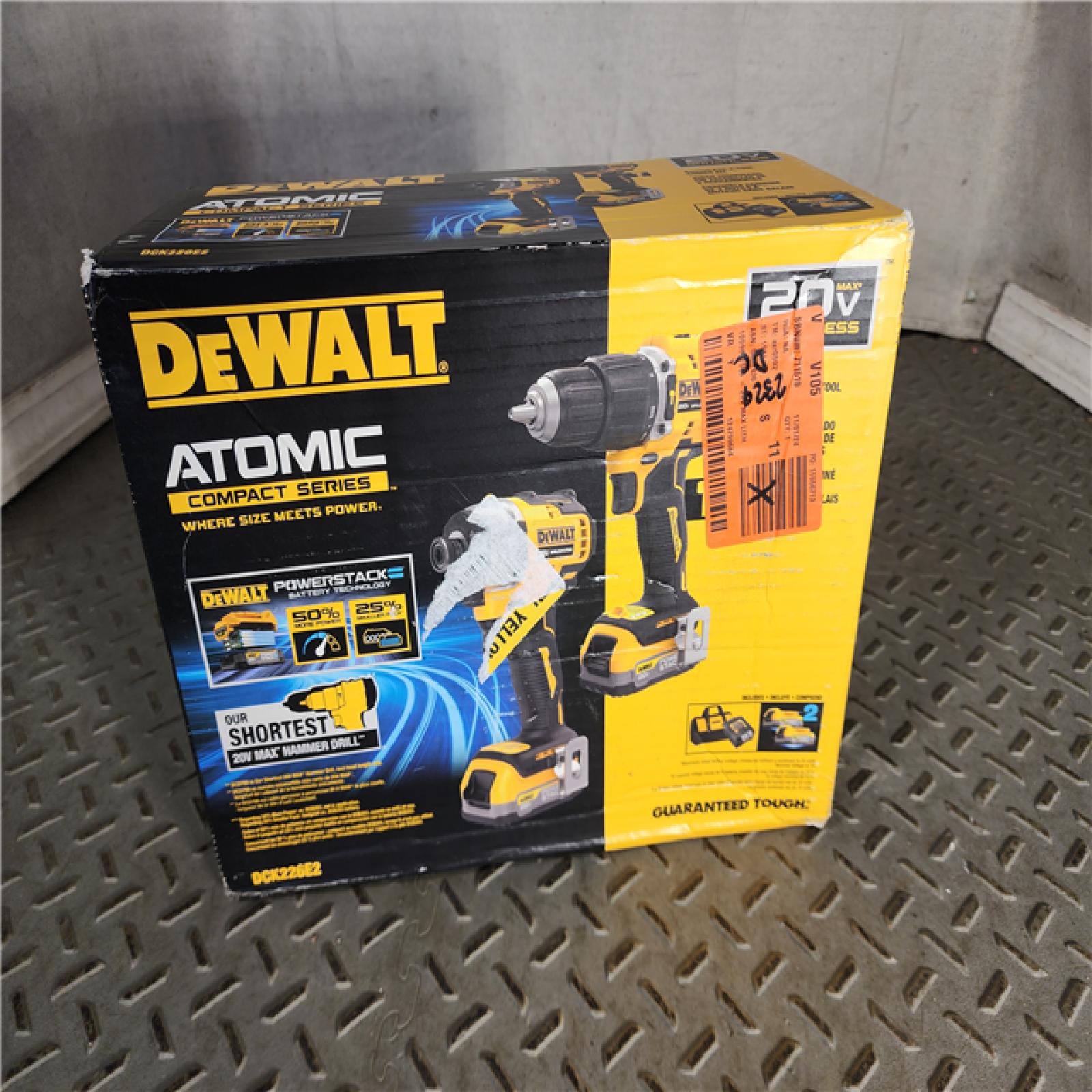 HOUSTON LOCATION - AS-IS (APPEARS LIKE NEW) 20V MAX Lithium-Ion Cordless 2-Tool Combo Kit with (2) POWERSTACK 1.7Ah Batteries and Charger