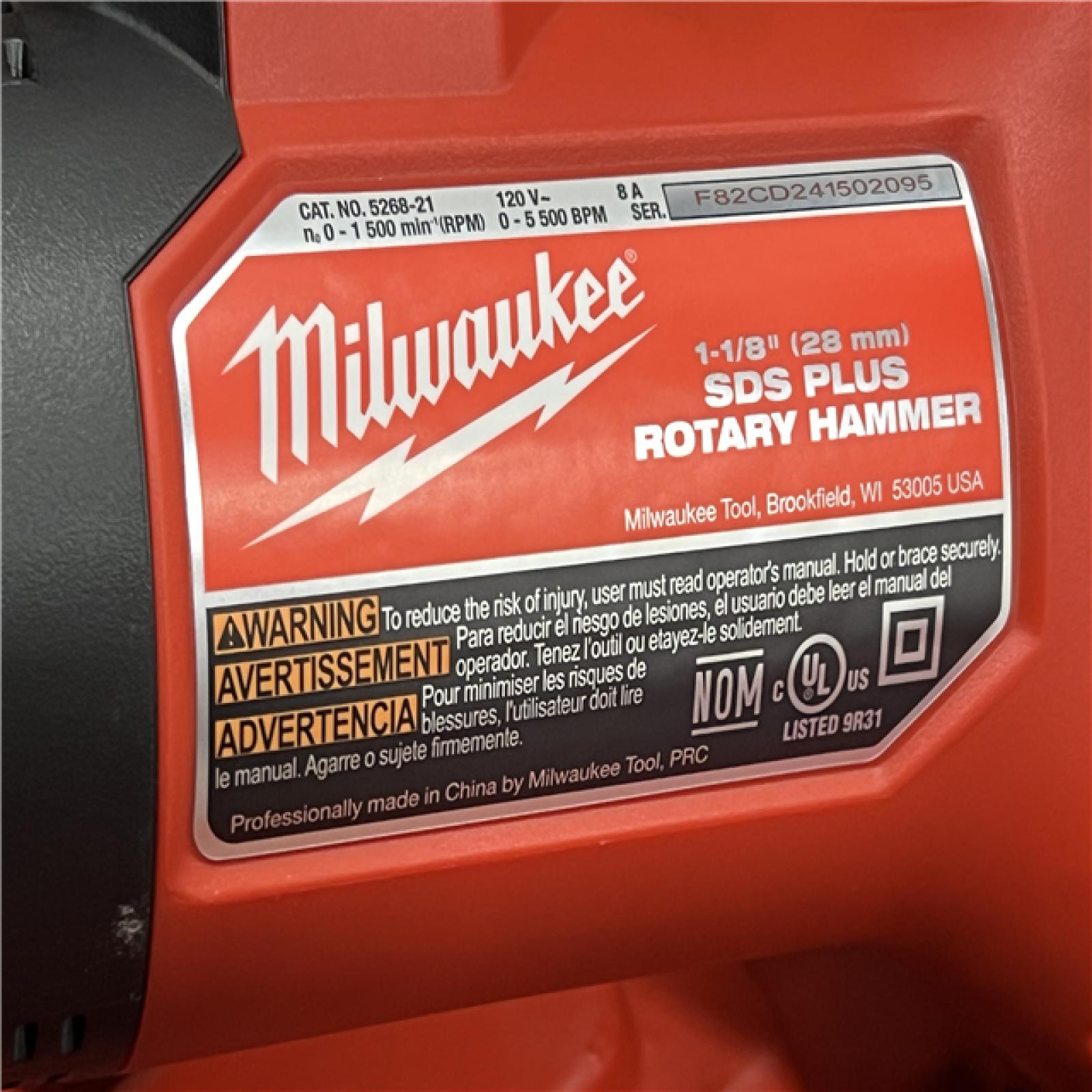 AS-IS Milwaukee 1-1/8 in. Corded SDS-Plus Rotary Hammer