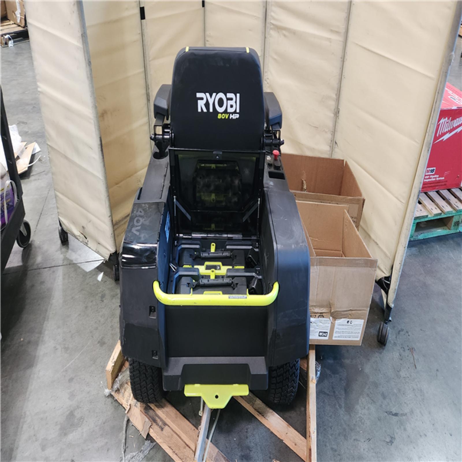 California AS-IS Ryobi 80V HP Brushless Battery Cordless Electric 30 in. Multi-Blade Mower with Battery and Charger