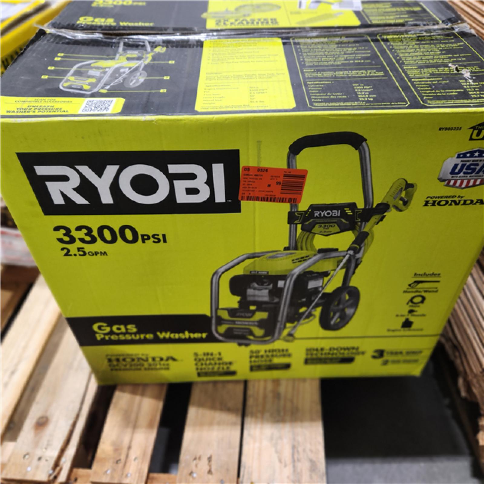 Dallas Location - As-IsRYOBI 3300 PSI 2.5 GPM Gas Pressure Washer