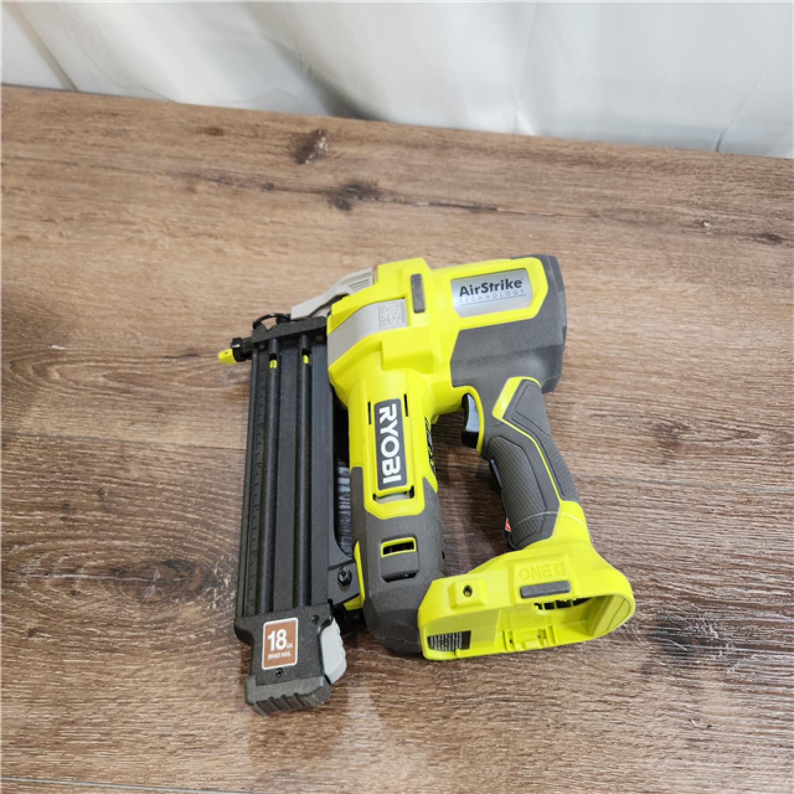 AS-IS RYOBI ONE+ 18V 18-Gauge Cordless AirStrike Brad Nailer (Tool Only)