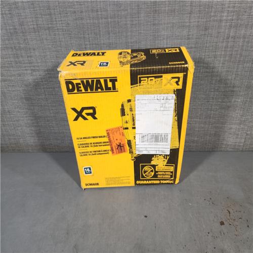 HOUSTON LOCATION - AS-IS DEWALT 20V MAX XR Lithium-Ion Electric Cordless 16-Gauge Angled Finishing Nailer (Tool Only)