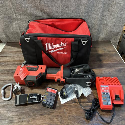 California AS-IS Milwaukee Force Logic 15T Crimper, includes Charger and Bag (No Battery)-Appears in Excellent Condition