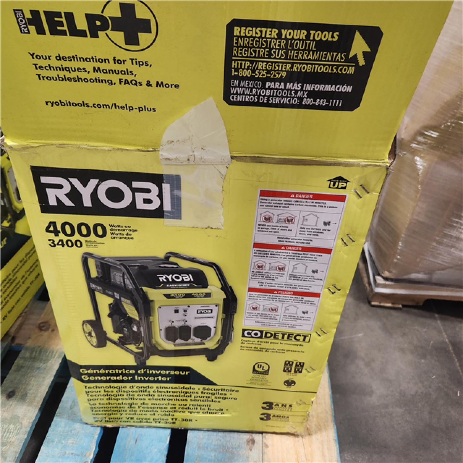 Dallas Location - As-RYOBI 4000-Watt Digital Inverter Generator