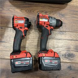 AS-IS Milwaukee M18 FUEL 18V Lithium-Ion Brushless Cordless Hammer Drill and Impact Driver Combo Kit (2-Tool) with 2 Batteries