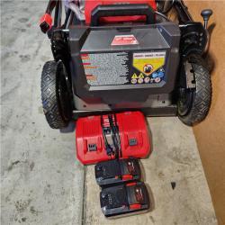 Houston location AS-IS MILWUAKEE M18 FUEL Brushless Cordless 21 in. Walk Behind Dual Battery Self-Propelled Mower W/(2) 12.0Ah Battery and Rapid Charger