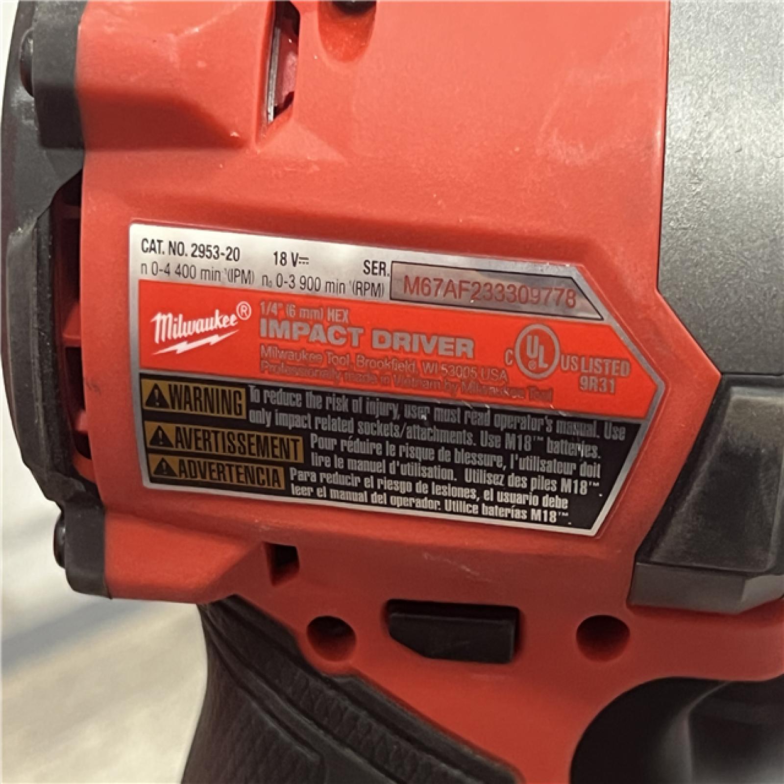 AS-IS MILWAUKEE M18 FUEL 18V Lithium-Ion Brushless Cordless Hammer Drill and Impact Driver Combo Kit (2-Tool) with 2 Batteries