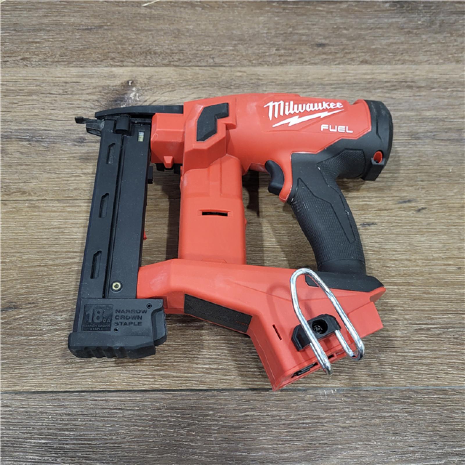 AS-IS M18 FUEL 18-Volt Lithium-Ion Brushless Cordless 18-Gauge 1/4 in. Narrow Crown Stapler (Tool-Only)