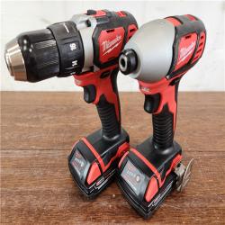 AS-IS Milwaukee M18 Brushed Cordless (2-Tool) Drill/Driver and Impact Driver Kit