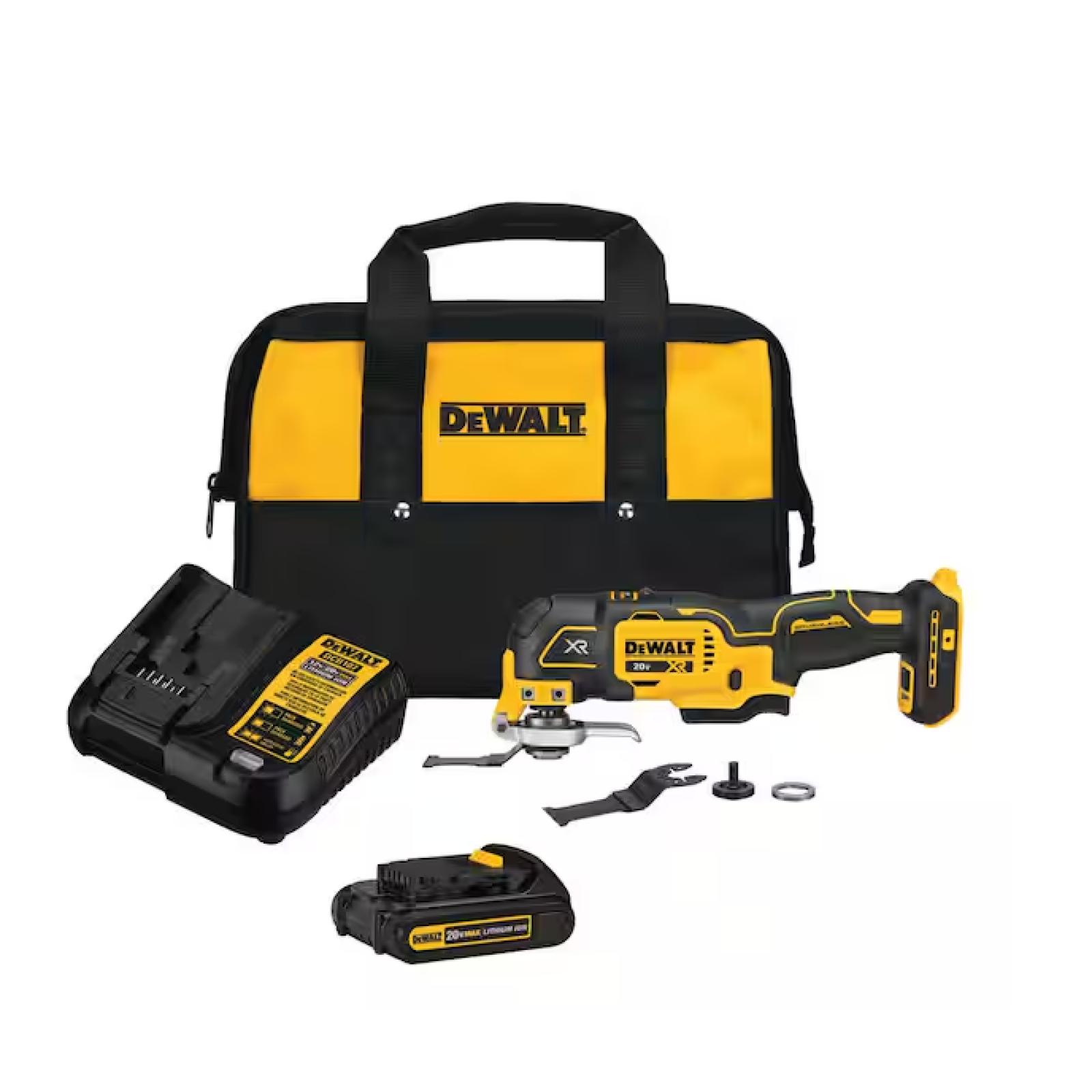 NEW!- DEWALT 20V MAX XR Cordless Brushless 3-Speed Oscillating Multi Tool with (1) 20V 1.5Ah Battery and Charger