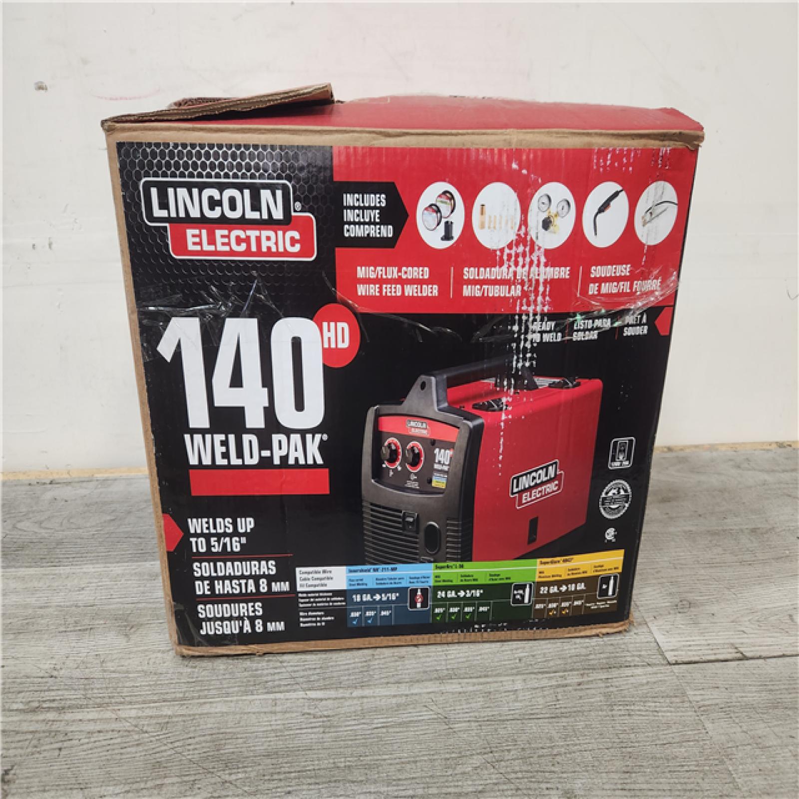 Phoenix Location Lincoln Electric Weld-Pak 140 Amp MIG and Flux-Core Wire Feed Welder, 115V, Aluminum Welder with Spool Gun sold separately