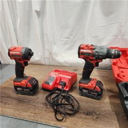 AS-IS Milwaukee M18 FUEL 18V Lithium-Ion Brushless Cordless Hammer Drill and Impact Driver Combo Kit (2-Tool) with 2 Batteries