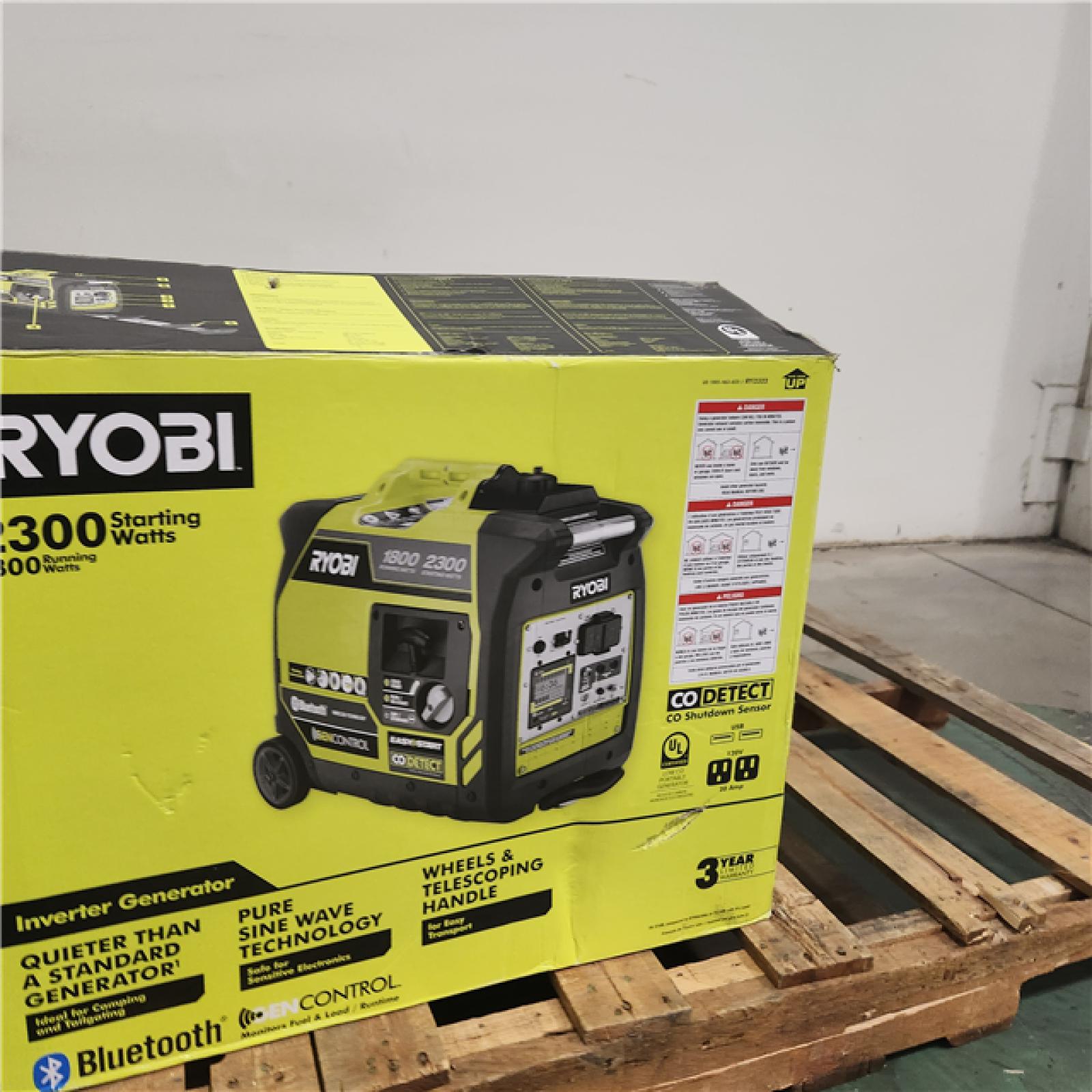 Dallas Location - As-Is RYOBI 2,300-Watt Bluetooth Inverter Generator (Lot Of 2)