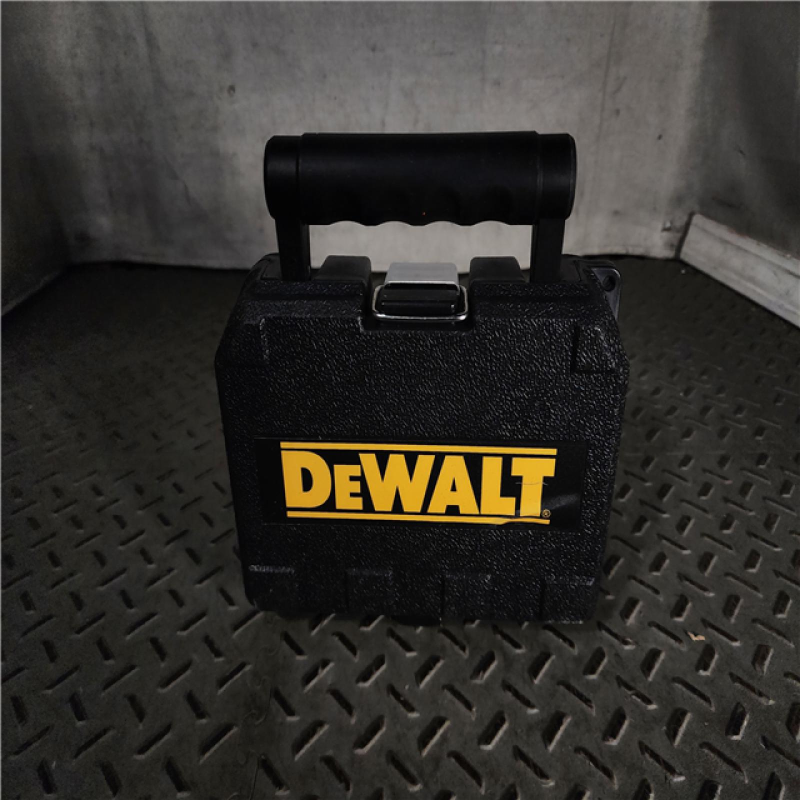 HOUSTON LOCATION - AS-IS DEWALT 55 ft. Green Self-Leveling Cross Line Laser Level with (2) AA Batteries & Case