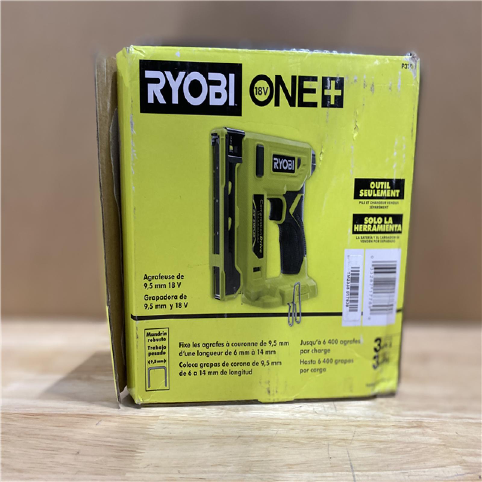 NEW! - RYOBI ONE+ 18V Compression Drive Cordless 3/8 in. Crown Stapler