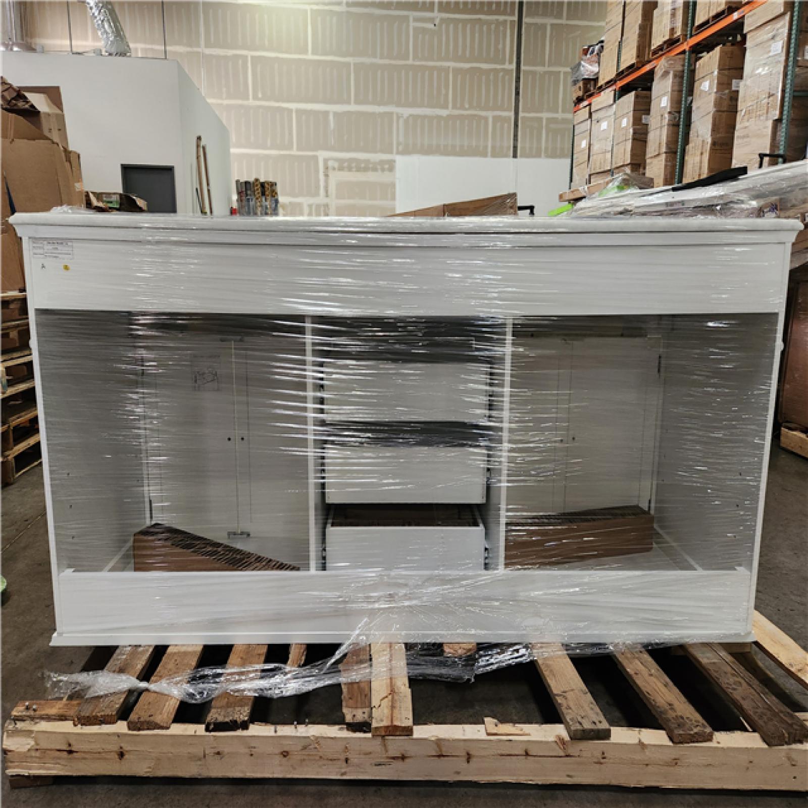 Phoenix Location Home Decorators Collection Hampton Harbor 72 in. W x 22 in. D x 35 in. H Double Sink Freestanding Bath Vanity in White with White Marble Top