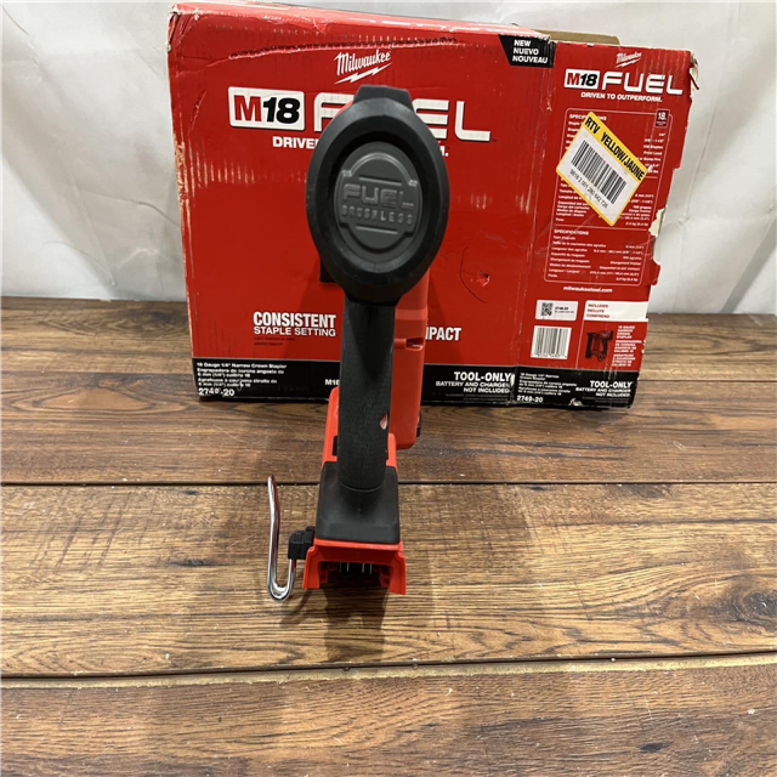 AS IS M18 FUEL 18-Volt Lithium-Ion Brushless Cordless 18-Gauge 1/4 in. Narrow Crown Stapler (Tool-Only)