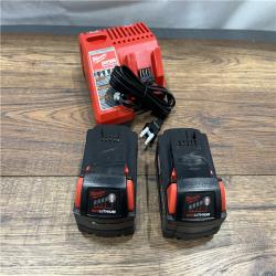 AS-IS Milwaukee M18 18-Volt Lithium-Ion XC Starter Kit with Two 5.0Ah Batteries / Charger (48-59-1852B)