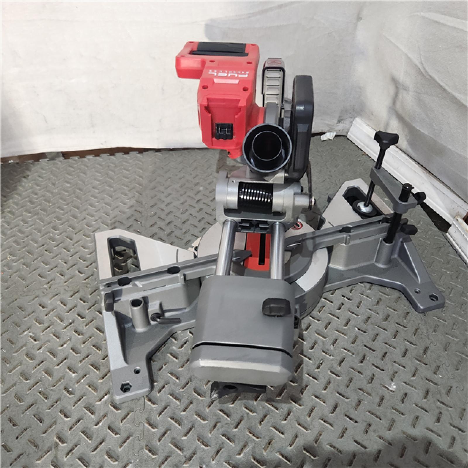 Houston location AS-IS Milwaukee 2733-20 M18 Fuel 7-1/4 Dual Bevel Sliding Compound Miter Saw, Tool Only