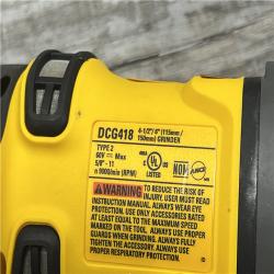 AS-IS DeWalt FLEXVOLT 60V MAX Cordless Grinder  4.5 - 6   9000 RPM  1 EA (115-DCG418B)