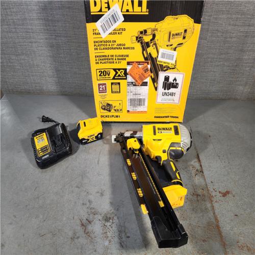 HOUSTON LOCATION - AS-IS DeWalt 20V MAX Collated Cordless Framing Nailer Tool Kit with Rafter Hook