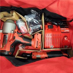 AS-IS M12/M18 12/18V Lithium-Ion Cordless 3/8 in. Ratchet and 1/2 in. High Torque Impact Wrench with Friction Ring Combo Kit