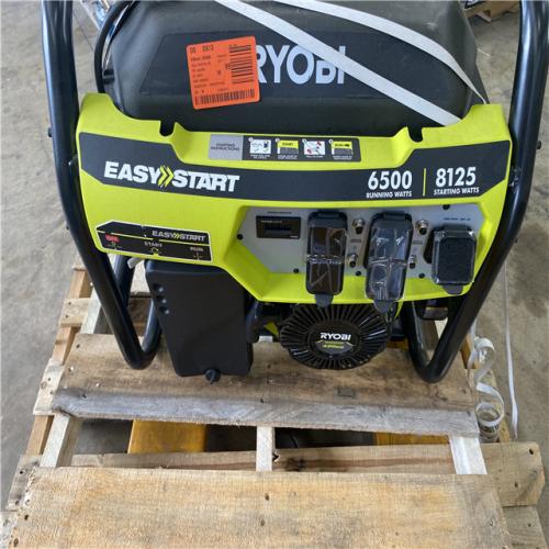 Houston Location - AS-IS Ryobi Easy Start 6,500 Running Watts 8,125 Starting Watts Generator