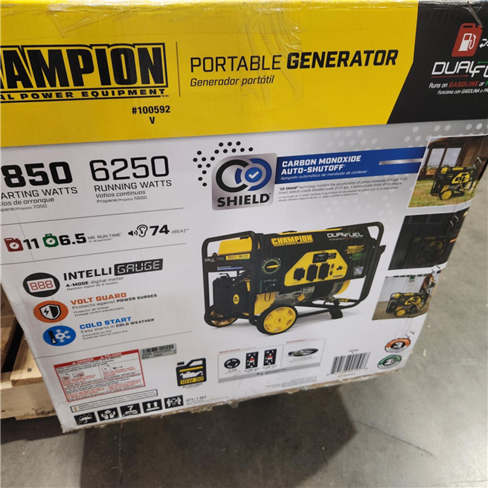 Dallas Location - As-Is Champion Power Equipment 7850/6250-Watt Gasoline Portable Generator