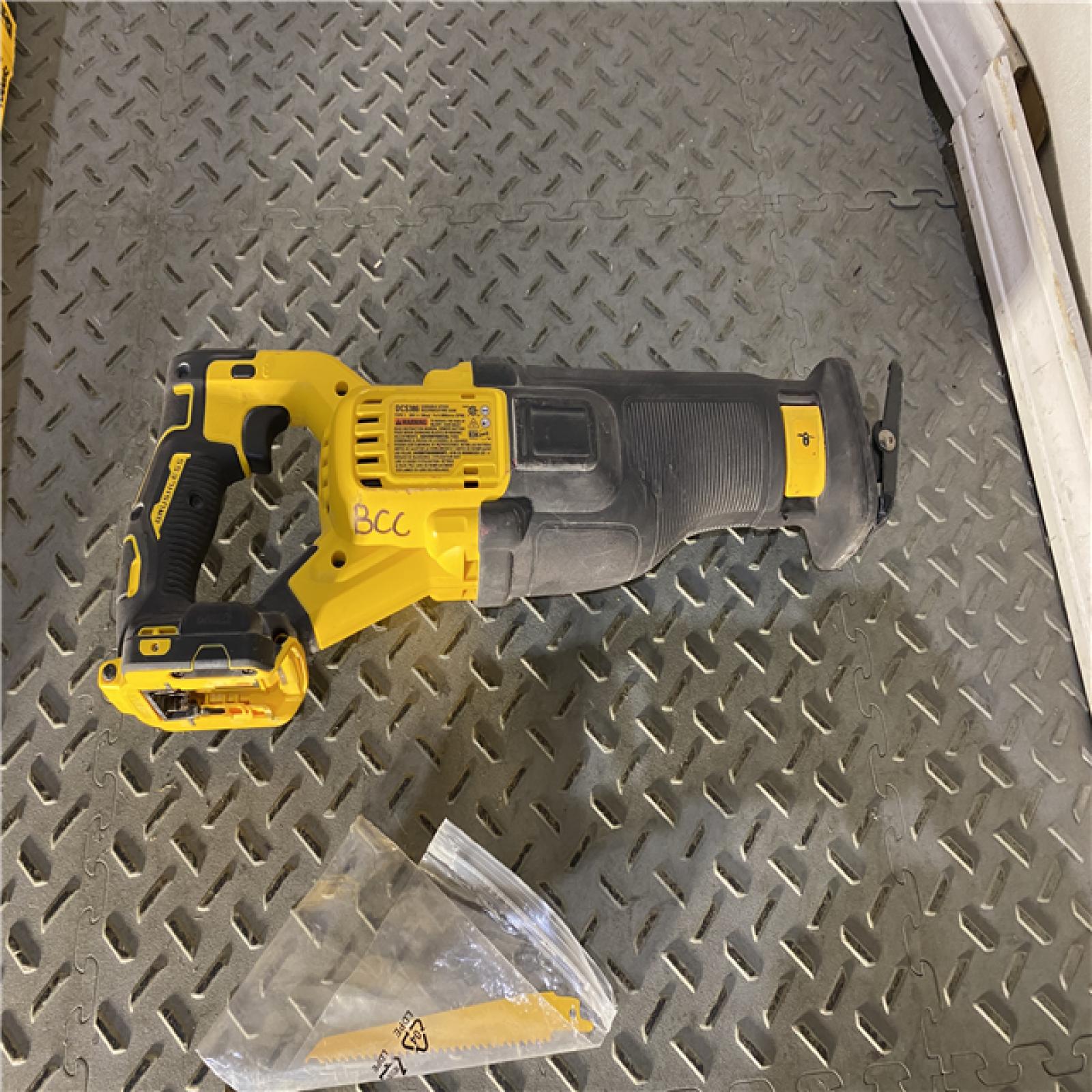 Houston location AS-IS DEWALT 20V MAX Lithium Ion Cordless Brushless Reciprocating Saw with FLEXVOLT ADVANTAGE (Tool Only)