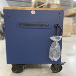 DALLAS LOCATION - Husky Tool Storage Heavy Duty 84 in. W Matte Blue Mobile Workbench Cabinet