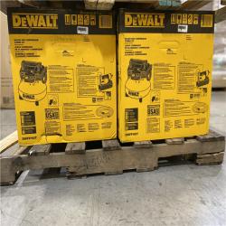 DALLAS LOCATION - NEW! DEWALT 6 Gal. 18-Gauge Brad Nailer and Heavy-Duty Pancake Electric Air Compressor Combo Kit PALLET -(4 UNITS)