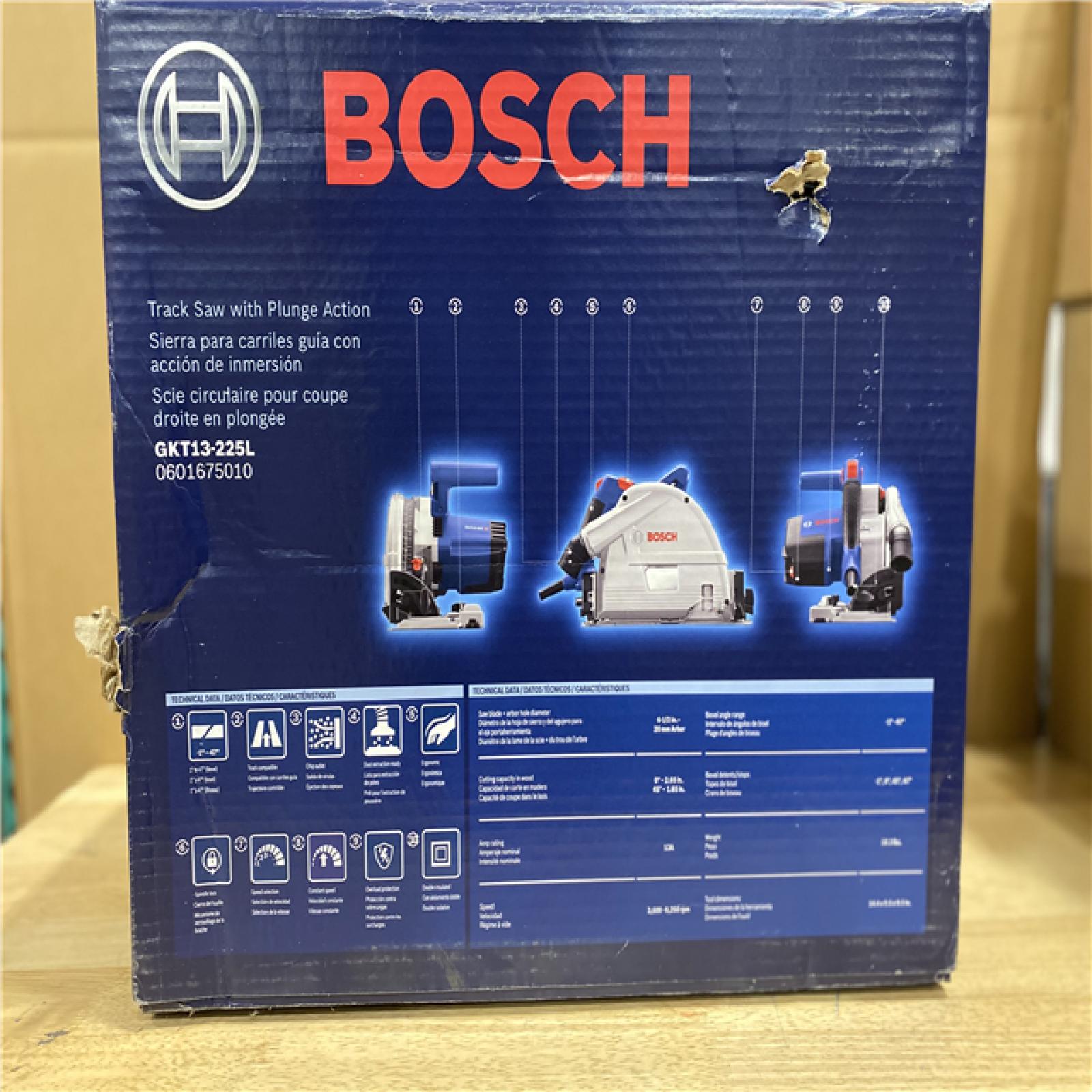 NEW! - Bosch 6-1/2 in. 13 Amp Corded Track Saw with Plunge Action and L-Boxx Carrying Case