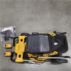 AS-IS DEWALT 20V MAX 21 in. Battery Powered Self Propelled Lawn Mower with (2) Chargers