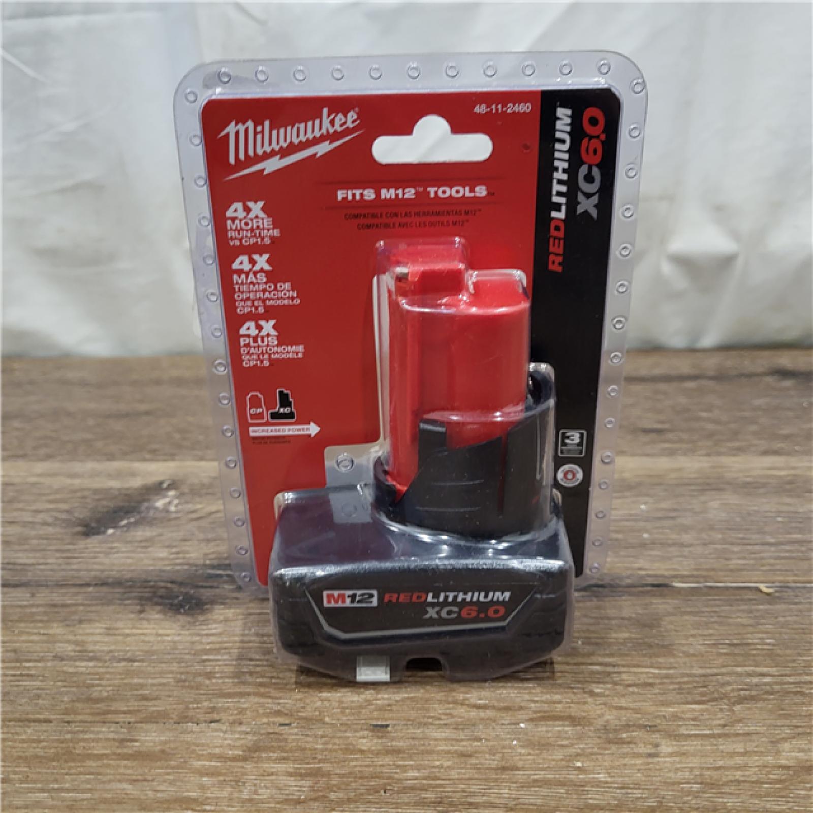 NEW Milwaukee 12-Volt Lithium-Ion XC Extended Capacity 6.0Ah Battery Pack