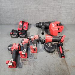 HOUSTON LOCATION - AS-IS Milwaukee 5 Tool Combo Kit W/ (2) Battery & Charger