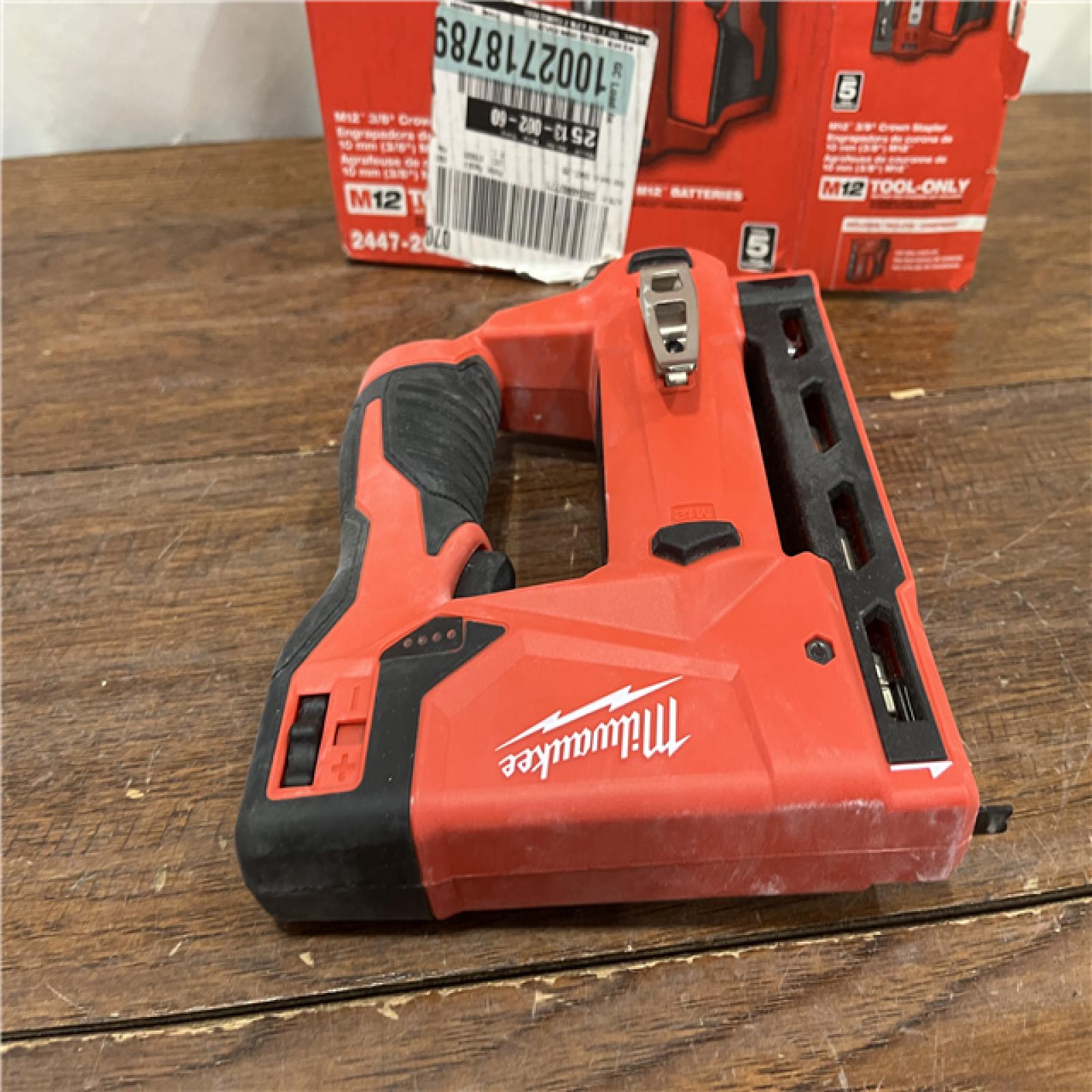 AS-ISMilwaukee M12 3/8  Crown Stapler (Tool Only)