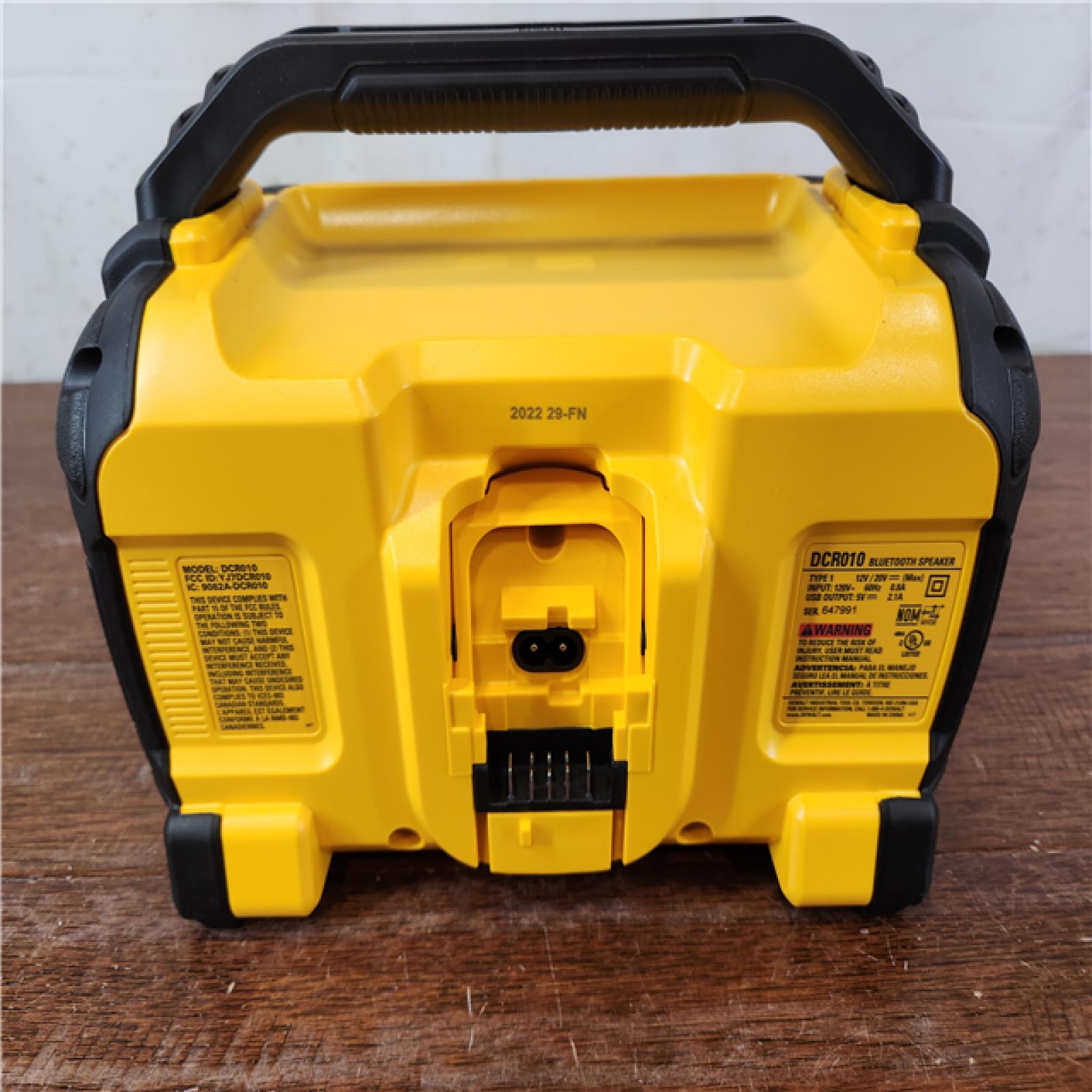 AS-IS DEWALT DCR010 20V Max Bluetooth Jobsite Speaker (Tool Only)