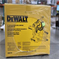 DALLAS LOCATION - DEWALT 15 Amp Corded 12 in. Double Bevel Sliding Compound Miter Saw, Blade Wrench and Material Clamp