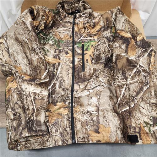 AS-IS Men's X-Large M12 12-Volt Lithium-Ion Cordless Quiet Shell Camo Heated Jacket with (1) 3.0 Ah Battery and Charger