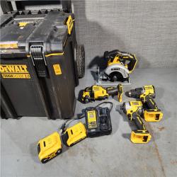 HOUSTON LOCATION - AS-IS Dewalt 20-Volt MAX ToughSystem Lithium-Ion 4-Tool Cordless Combo Kit