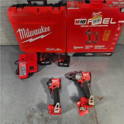 HOUSTON LOCATION - AS-IS Milwaukee M18 FUEL 18V Lithium-Ion Brushless Cordless Hammer Drill and Impact Driver Combo Kit (2-Tool) with 2 Batteries