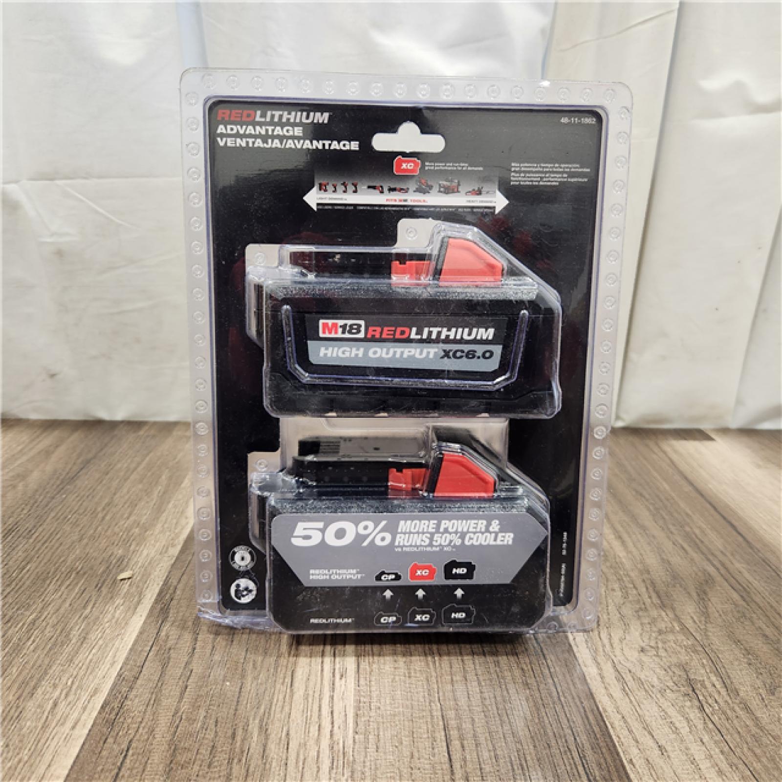 NEW M18 18-Volt Lithium-Ion High Output 6.0Ah Battery Pack (2-Pack)