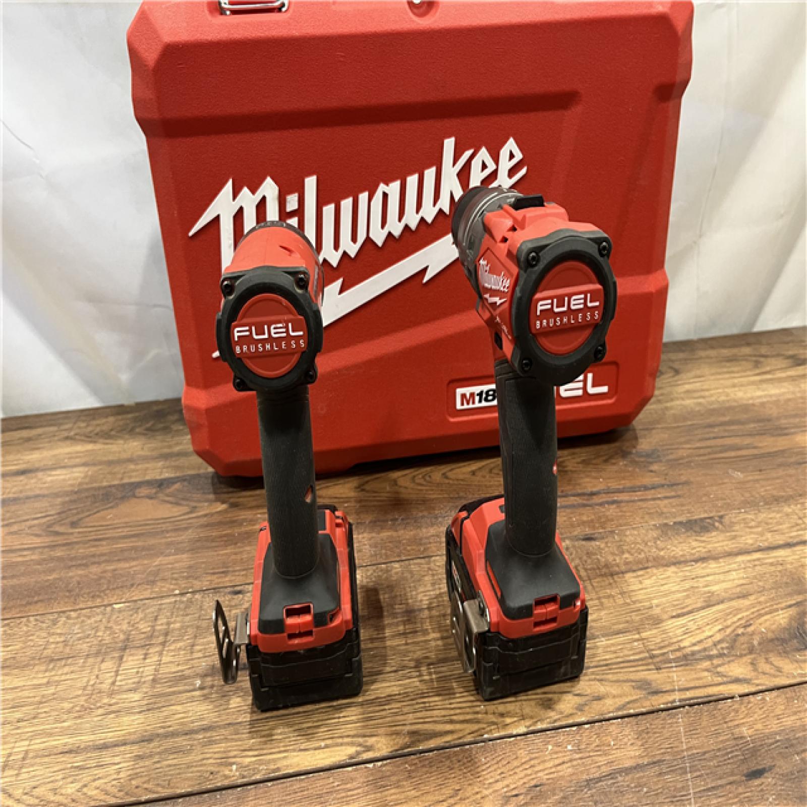 AS-IS Milwaukee M18 FUEL 18V Lithium-Ion Brushless Cordless Hammer Drill and Impact Driver Combo Kit (2-Tool) with 2 Batteries