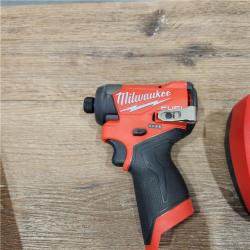 AS-IS Milwaukee M12 FUEL 12-Volt Lithium-Ion Brushless Cordless 1/4 in. Hex Impact Driver Compact Kit