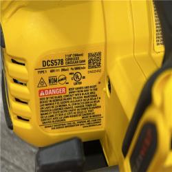 AS-IS DeWALT Flexvolt Max 7-1/4  60V Brushless Circular Saw DCS578B (Bare Tool)